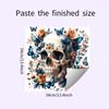 Smiling Skull Halloween With Flower Butterfly Stickers For Lounge Decor Area