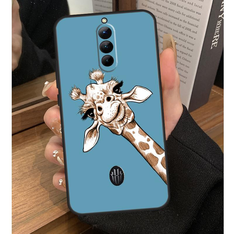 Cute Cartoon Animal Giraffe Case For Nubia Red Magic 8S 9S Pro Plus 6S 7S 6 7 Pro 6R 5G RedMagic 9 8 10 Pro Plus Coque