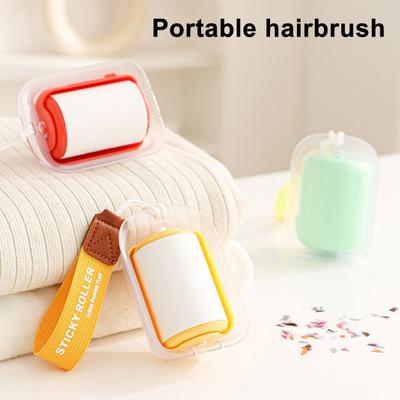 Mini Lint Roller Compact Size Lightweight Portable Lint Remover with Adhesive Tape Lanyard Design Foldable Pet Hair Cleaner