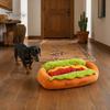 Cama Pequeña para Animales para Regalo de Cumpleaños Cama Hot Dog, Adorable Acogedora para Acurrucarse Almohadilla Extraíble Lavable, Divertido Cómodo Felpa Mascota Alfombrilla Pan Perros Gatos Suave Sofá Nido