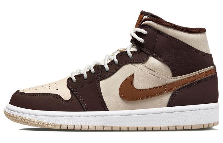 Air Jordan 1 Mid Se  Cream Dark Chocolate  Women s DO6699-200