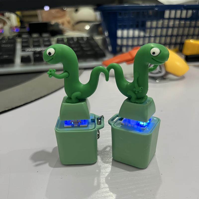 Portachiavi Rana Anatra Che Gracidano Divertente Tastiera Fidget Clicker Suono Portachiavi Con Luce LED Per Alleviare Lo Stress Regali