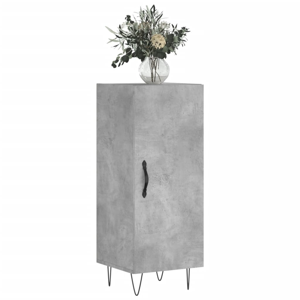 Vidaxl Szafka, Szarość Betonu, 34,5X34X90 Cm, Materiał Drewnopochodny