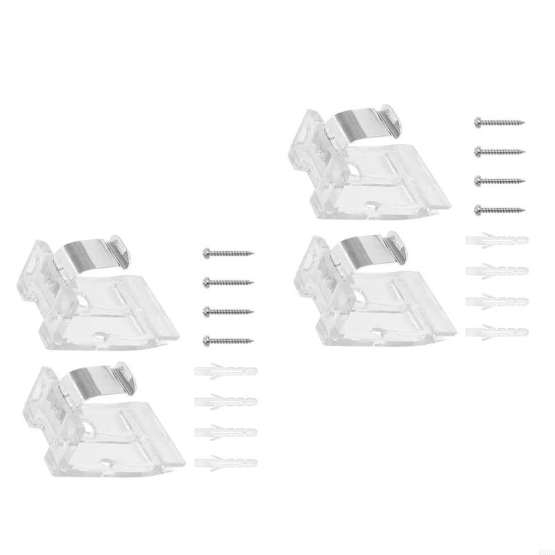 62KD 10/20Pcs 25mm Window Cordless Shade Mounting Brackets with Metal Clip Honeycomb Curtain Blinds Headrail Holder Tool