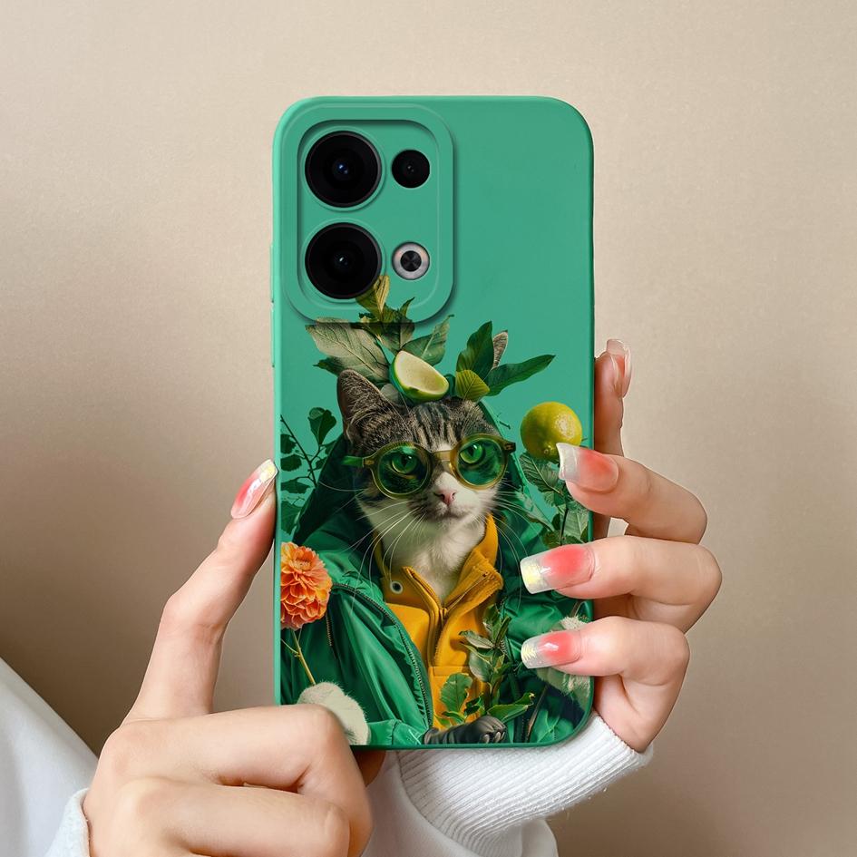 Pentru Oppo Reno13 Pro 12F Realme C75 Realme 14 Pro Plus F27 A3 NFC A40 A40m A60 Huse Drăguț Panda Broască Silicon Lichid Moale Anti-Alunecare Husă Pentru Oppo Carcasă