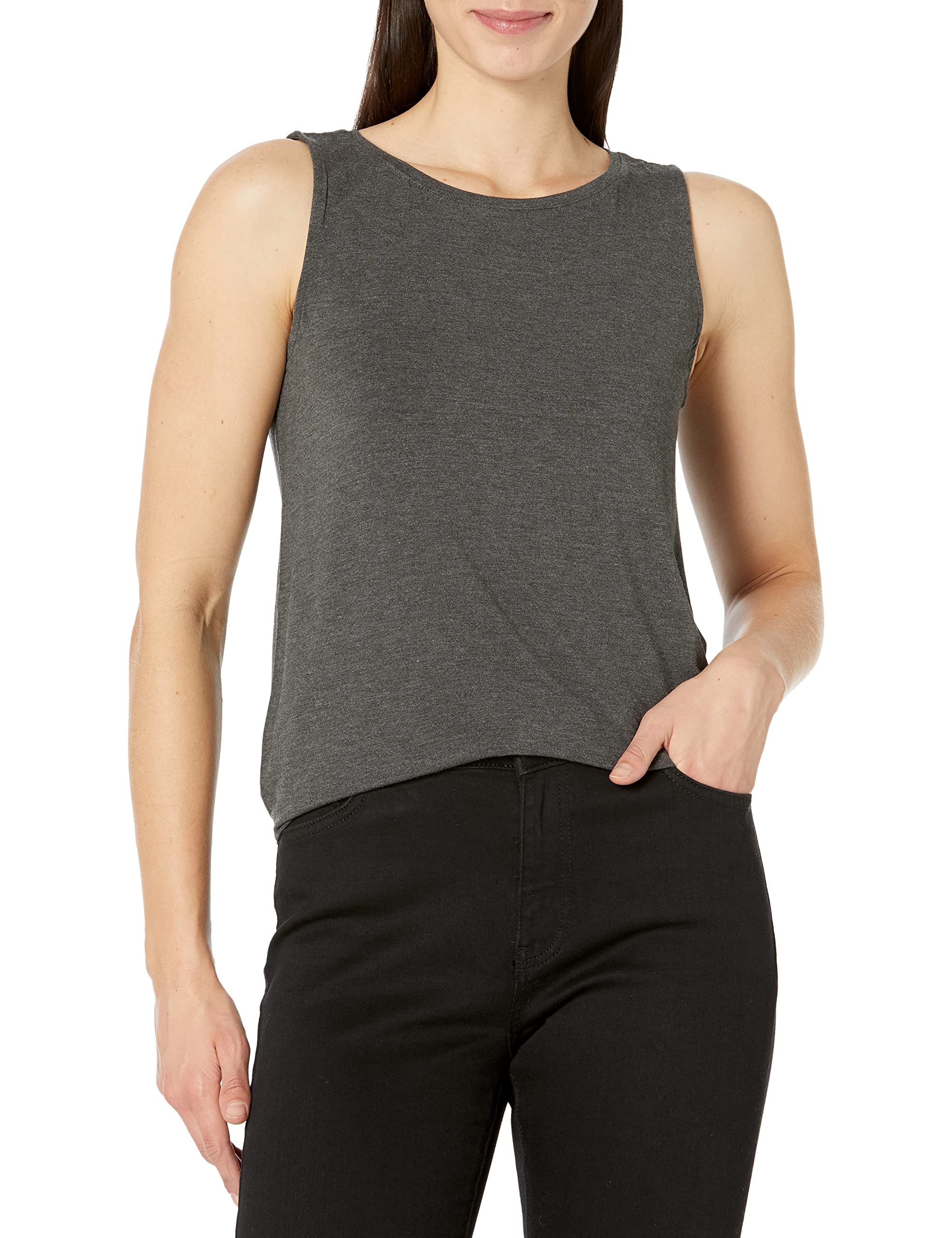 

Amazon Essentials Women s A-Line Tank Top, Heather Charcoal, Plus Size, Size L
