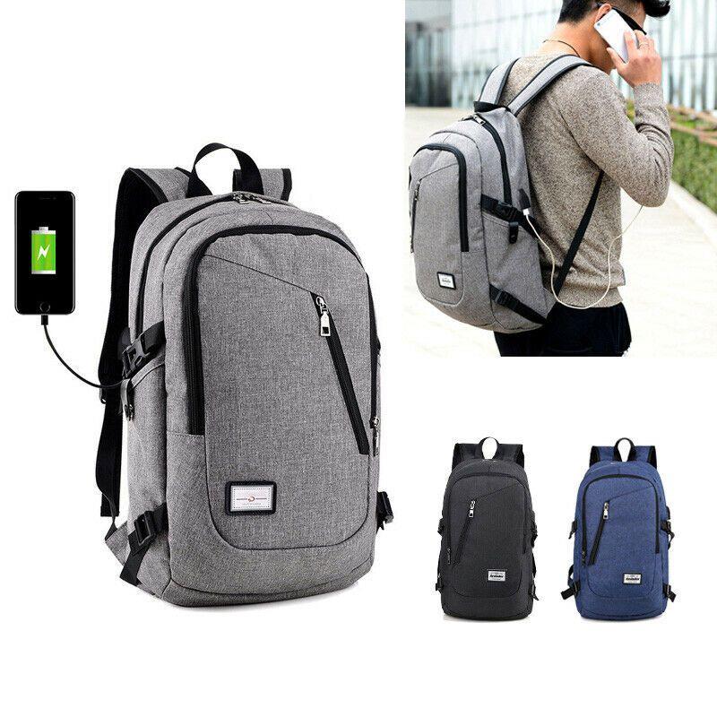 Versatile Unisex Usb Charging Backpack For Laptop Notebook Outdoor Travel And School