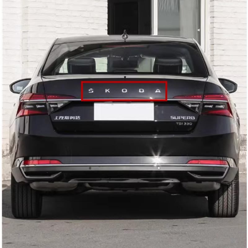 NADH5 1pcs 3D ABS high quality car Letter Front Hood Emblem Rear tail trunk Decals badge sticker Decal styling For Skoda