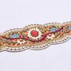 Ethnic Beaded Waist Cincher Stretch Waistband Bohemian Belt Body Girdle Feature Floral Accent for Women's Clothing