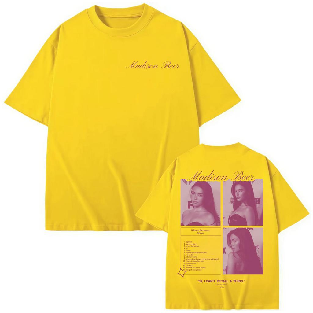 Singer Madison Beer The Locket Tour Graphic T Shirts Fashion Aesthetic Oversized T-shirt Men Women Short Sleeve T-shirts