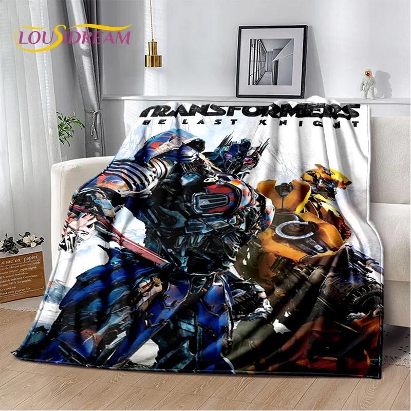 Cartoon T-Transformers Autobots Soft Flannel Blanket for Beds Bedroom Sofa Picnic,Throw Blanket for Cover Outdoor Leisure Gift