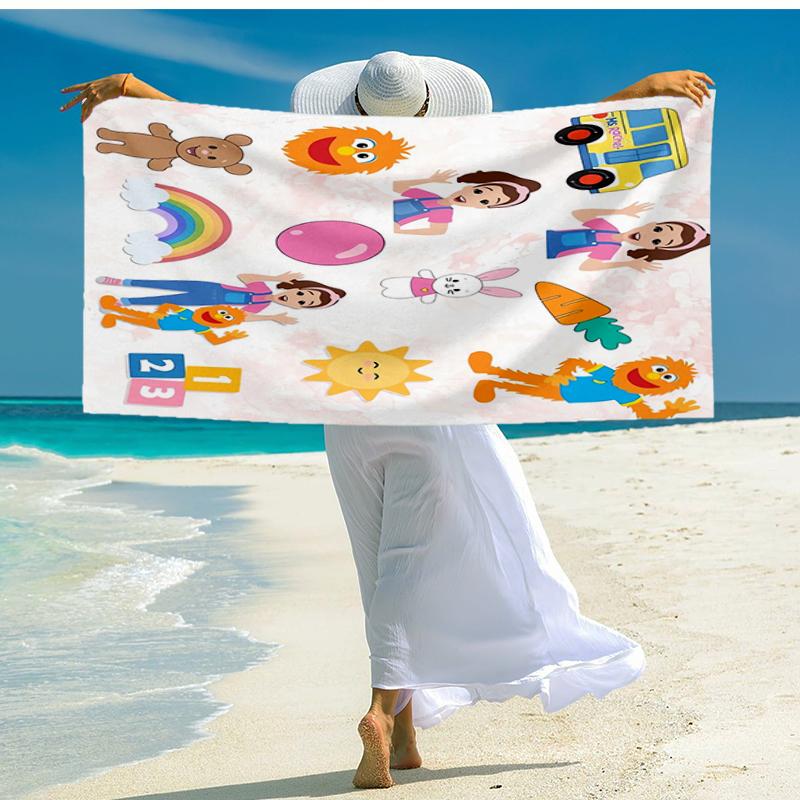 Ultra-Soft Beach Towel with Ms. Rachel Theme,Ideal for Pool - Camping, Diving - Perfect Travel Essential, Vibrant Beach Towel.