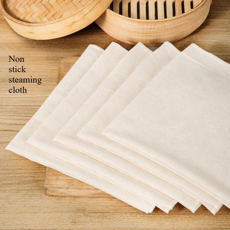 3/5pcs Gauze Steaming Cloth for Cooking – Non-Stick, Reusable for Vegetables, Seafood, Eggs, Buns, Dumplings – Food Contact Safe