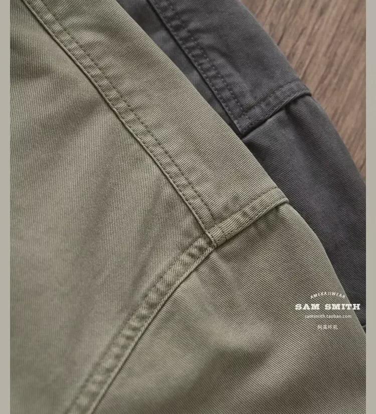 Shawn Yue Men's Japanese Style Workwear Shirt - Long Sleeve, Loose Fit, Washed Casual Jacket for Spring and Autumn