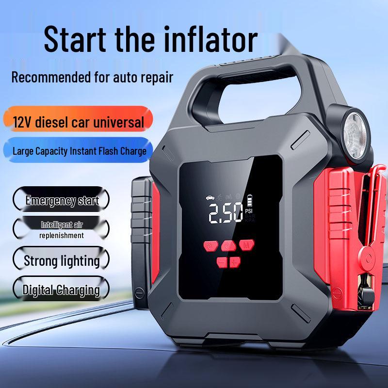 High-Capacity Car Emergency Jump Starter & Inflator
