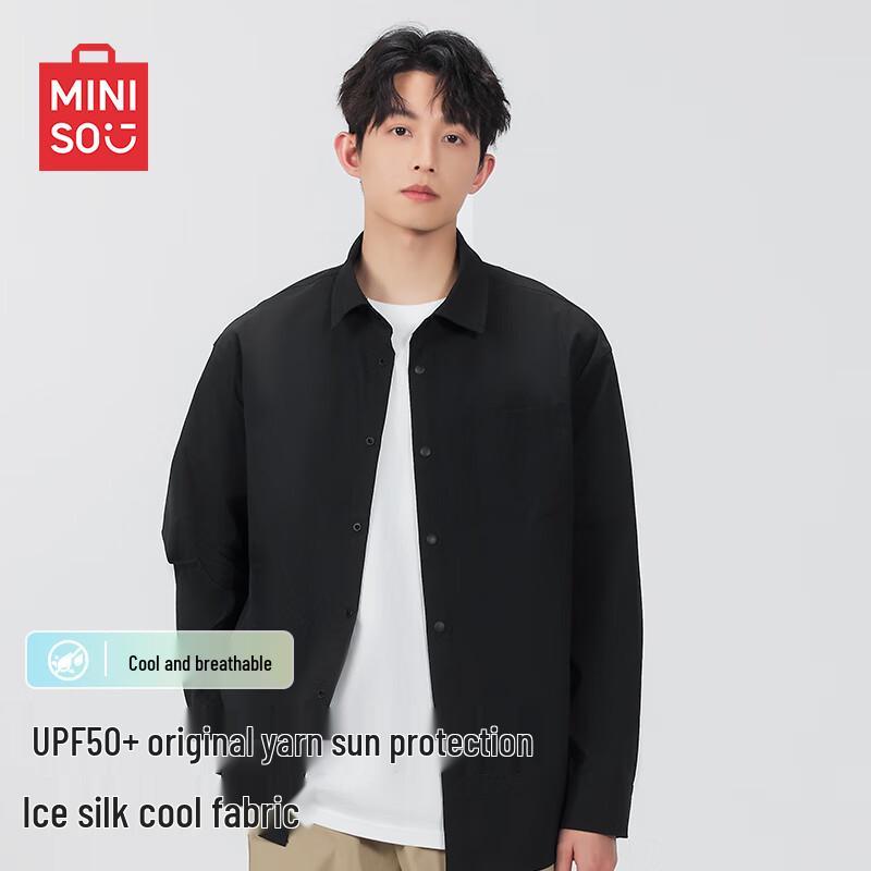 MINISO Men's Ice Silk UPF50+ Sun Protection Long-Sleeve Shirt