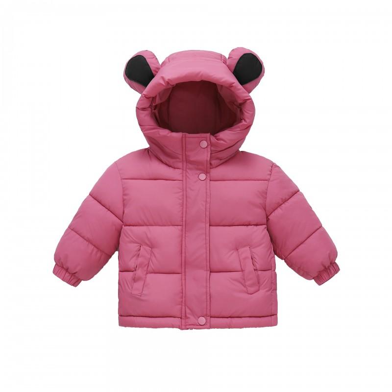 Kids Winter Warm Puffer Jacket With Hooded Design Boys Girls 3-8 Years Thick Lined Cotton Coat