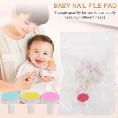 20Pcs Nail Baby File Pads Trimmer Replacement Grinding Head Pad Electric Clippers Heads Disc Sandpaper Infantnewborn Polish Toe