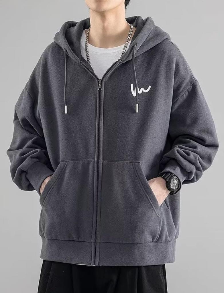 Long Fleece Upper Warm Mountain Kangaroo Pocket Design Design Sleeve Rib Mountain Climbing Active [NEKORA] Men's Parka, Zip-up, Hooded, Outerwear,