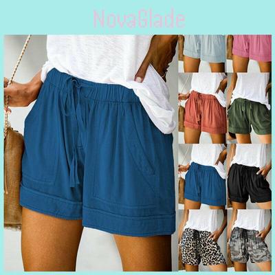 Stilvolle Damen Locker Mini Kordelzugshorts Mit Taschen Für Lässigen Komfort
