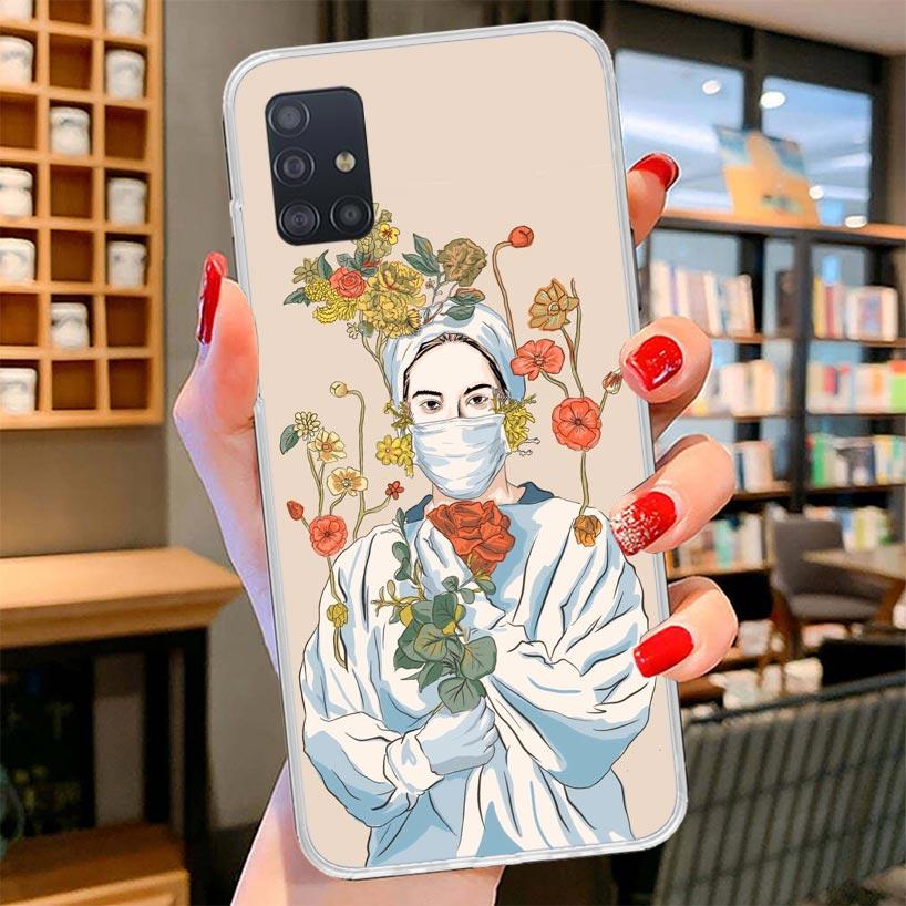 Medicine Nurse Doctor Cover Phone Case For Samsung Galaxy A12 A22 A32 A52 A72 A02S Phone Case Note 20 Ultra 10 S10 Plus A51 A71
