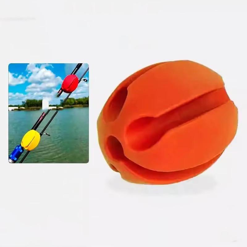2pcs Fishing Rod Fixed Ball Rods Stopper Mini Protection Anti-Collision Balls Retractor Holder Fishing Ball Stopper Silicone Tackle