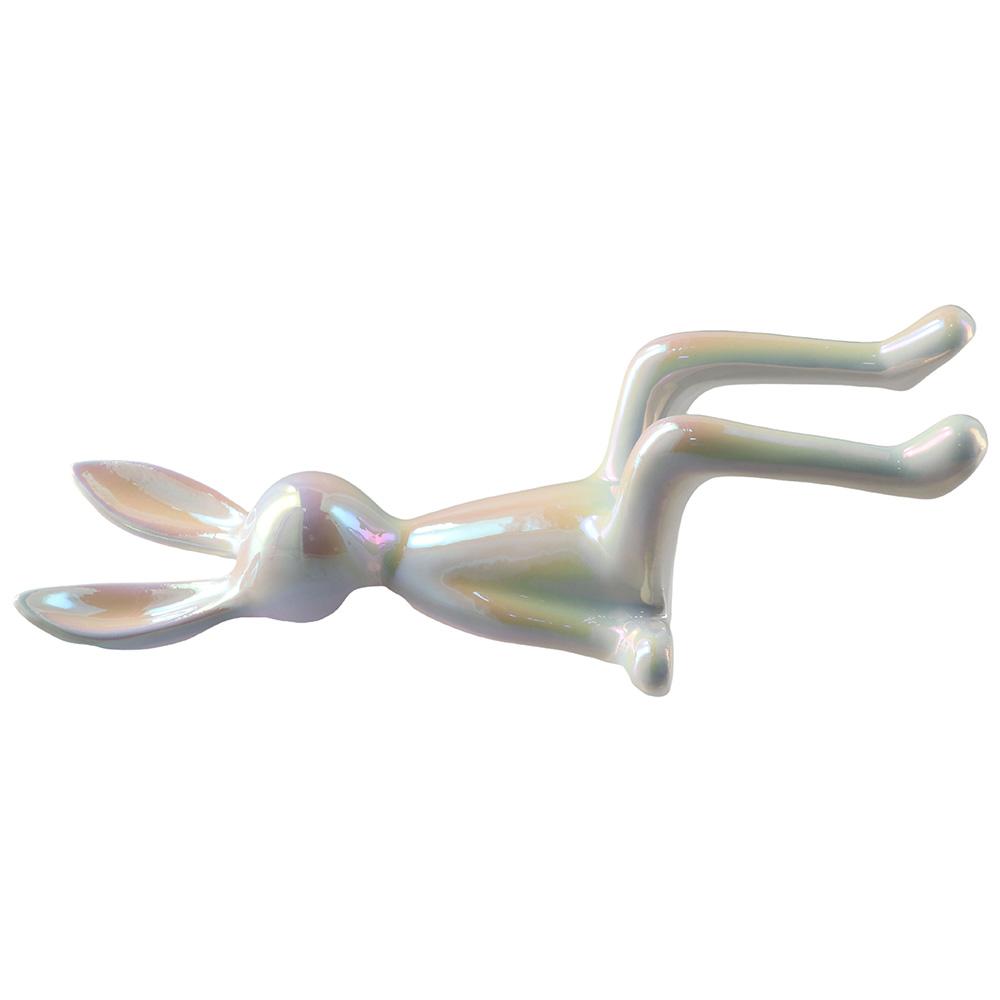 Silver/White/Gold Rabbit Ornament Ceramics Table Decoration Ornaments Ceramic Ornaments  Home
