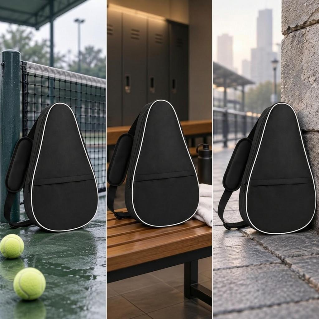 Athletic Bag Spacious Triangular Tennis Racket Waterproof for Sports Activities