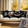 Home Decor Halloween Themed Pumpkin & Spider Web Pillows Pattern Cushion Cover Suitable For Sofa Bedroom Car Pillow Cover