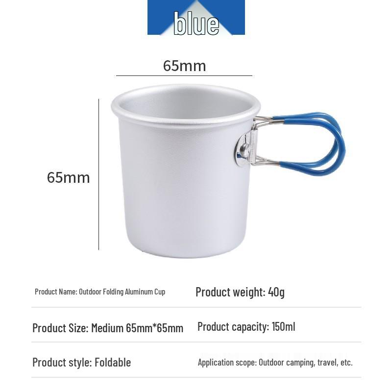 

Portable Aluminum Folding Camping Cup - Perfect for Coffee, Tea, and Soju on Outdoor Adventures.