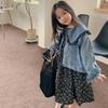 Children Girls Clothing Sets Autumn Kids Clothes Cute Lapel Denim Jacket Floral Dress 2Pcs Toddler Girl Clothing