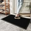 Black rubber doormat for shoes, 90x150cm