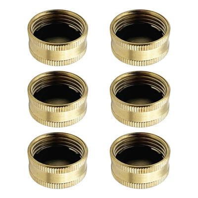 6pcs Leak Proof Brass Propane Bottle Caps Propane Cylinder Caps Secure Seals Brass Caps Campings Propane Accessories