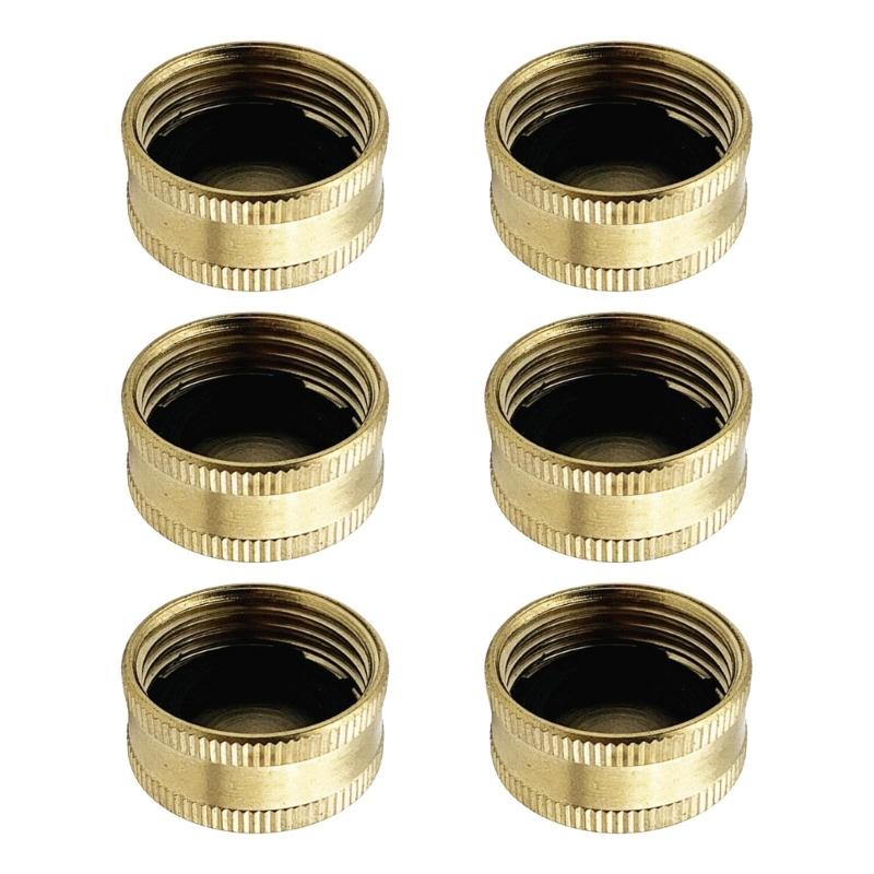 

6pcs Leak Proof Brass Propane Bottle Caps Propane Cylinder Caps Secure Seals Brass Caps Campings Propane Accessories 1