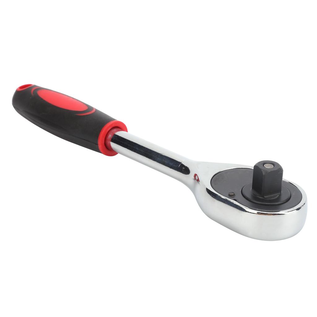 12in Ratchet Wrench 24 Teeth Socket Wrench Tool for Electrician Repairing Red Black