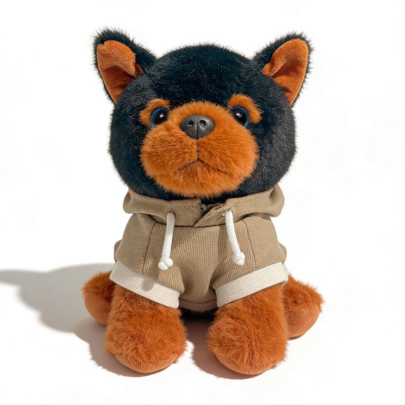 

25cm Cute Plush Dog Toy Soft Stuffed Puppy Doll With Hoodie Clothes Perfect Birthday Holiday Gift For Kids Home Room Decoration 25cm