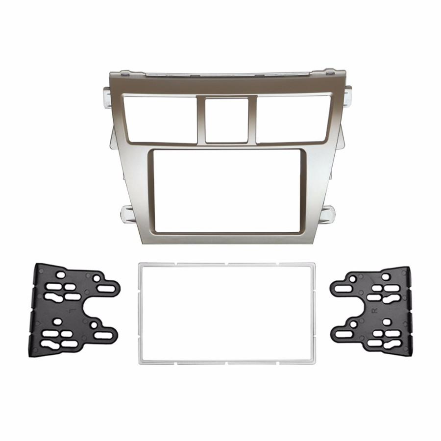 2 DIN Stereo rám pro autorádio Obložení obložení panelu pro Toyota Vios Yaris Sedan Belta