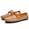 Herr Mockasiner Loafers Körskor Flats Casual Slip-ons Plusstorlek Färg Khaki Ärt-skor