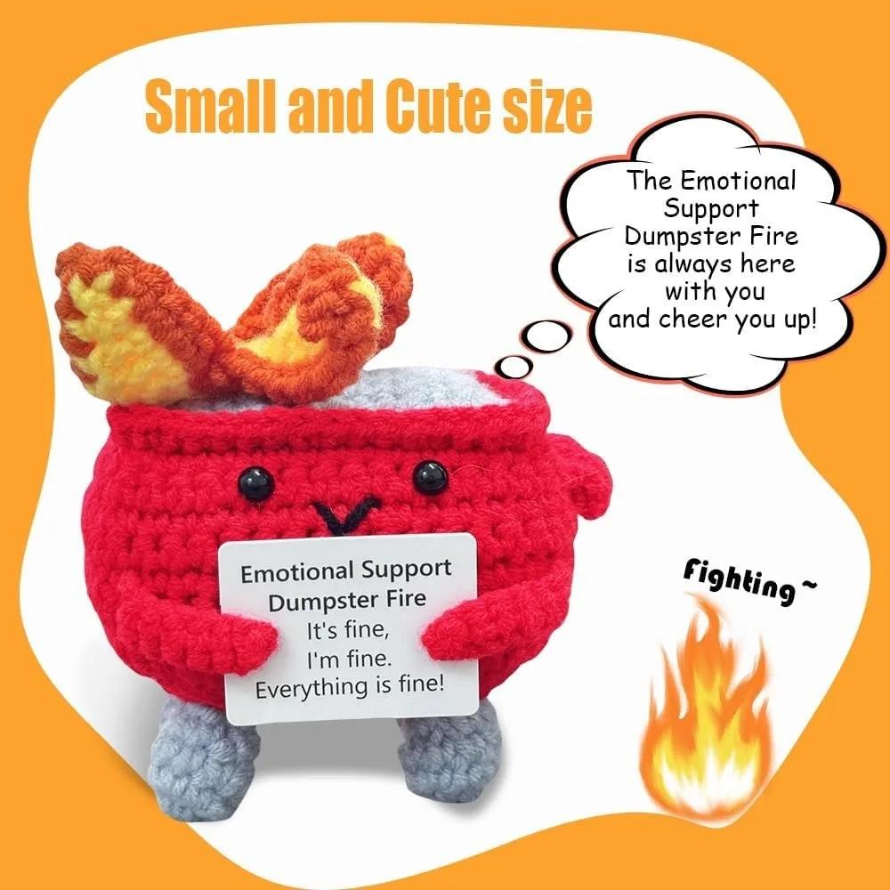 1pc Emotional Support Gifts, Handmade Creative Plush Desktop Decoration Ornaments,