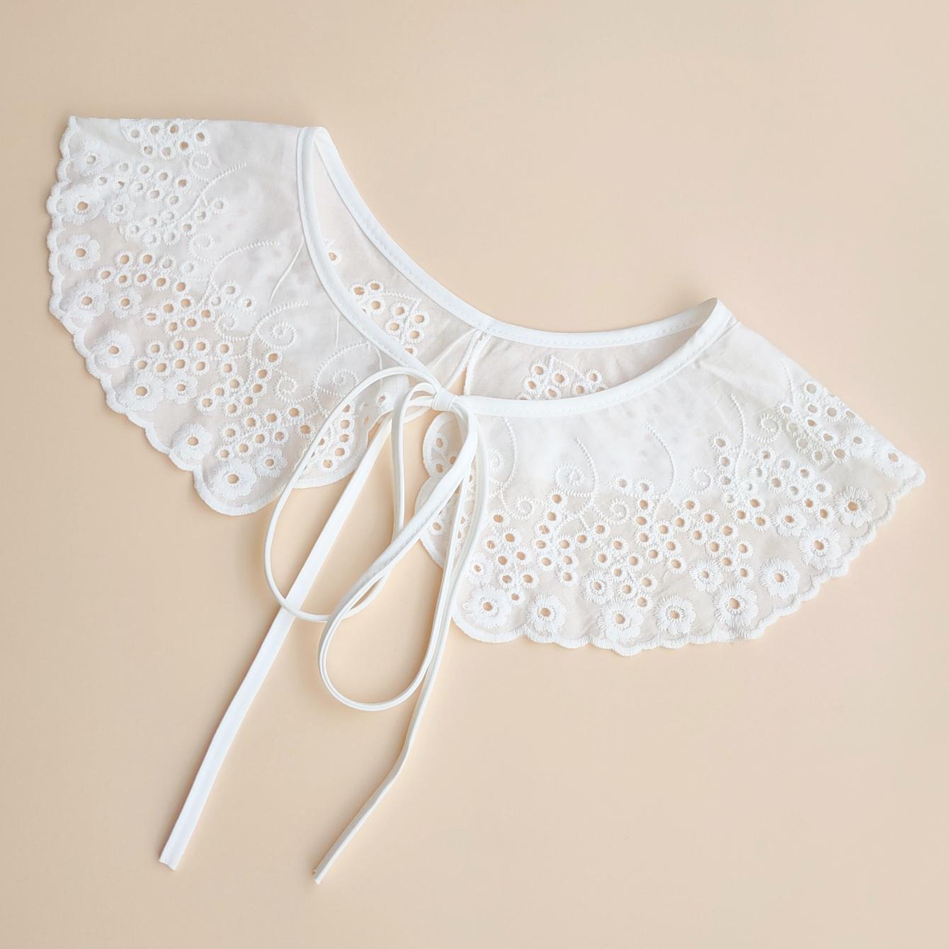 

Маленькая цветочная шаль. Виноградный полый ложный воротник. Бинт с эластичной регулировкой. Декоративный воротник. Темпераментный. Белый fl