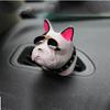 Creative Car Sticker Automobile Aromatherapy Decoration Fragrant Stone Dog Year Gift Jarre Aero Bull Dog Head Car Air Outlet Perfume Clip