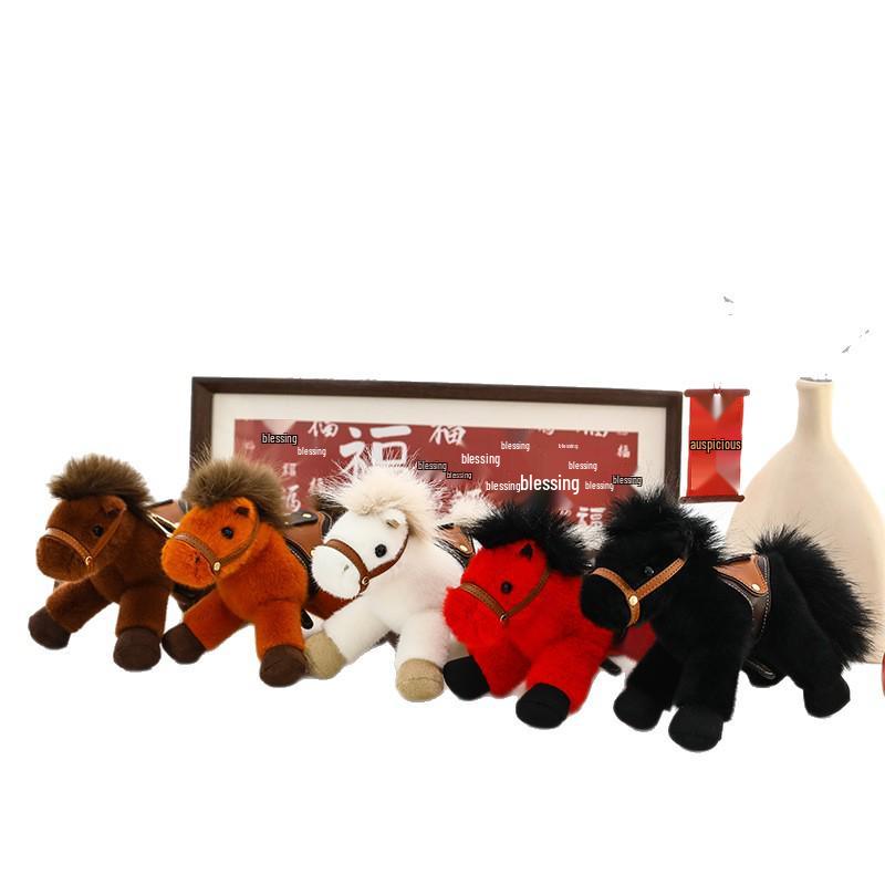 2026 Year of the Horse Plush Doll Bag Pendant - Zodiac Year Mascot New Year Gift