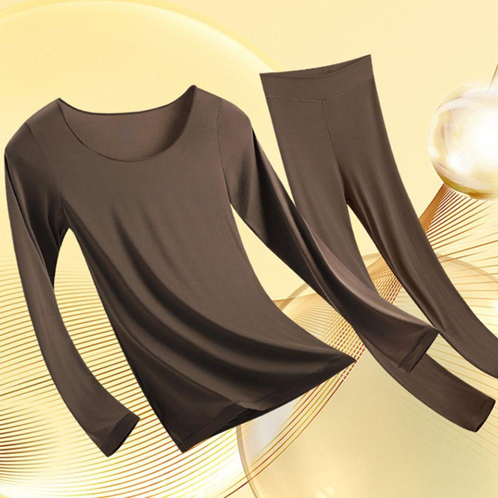Winter Thermal Underwear Set Seamless Thermal Long Johns Ladies Women Base Layer