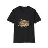 Hedgehog Floral Watercolor Boho Black Tee Nature Aesthetic T-Shirt