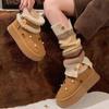 Snow Boots Women's Fleece Thickened New Thick Warm Northeast Cotton Shoes Winter Fluff 2025 Thick Soles Cute