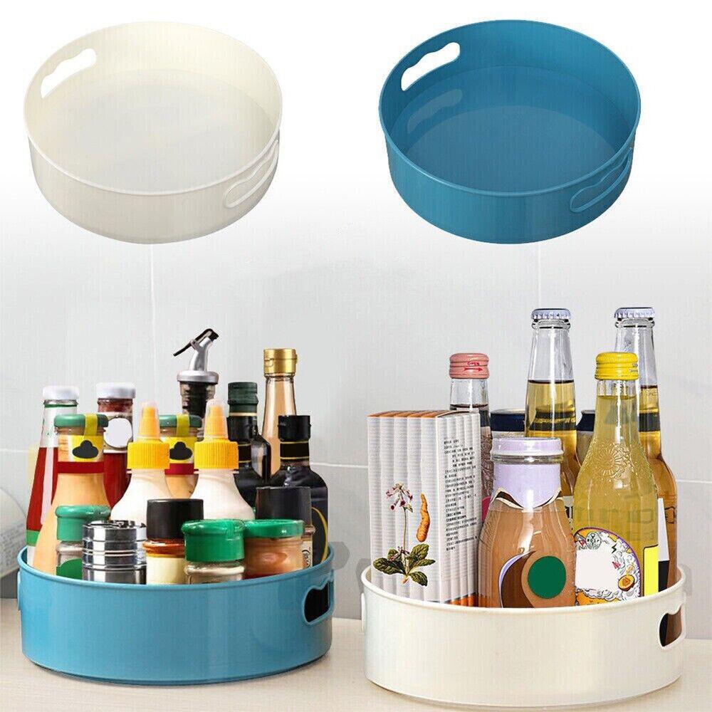 Organizer Tray Pantry Kitchen Turntable Rotation Storage Cosmetics Seasoning