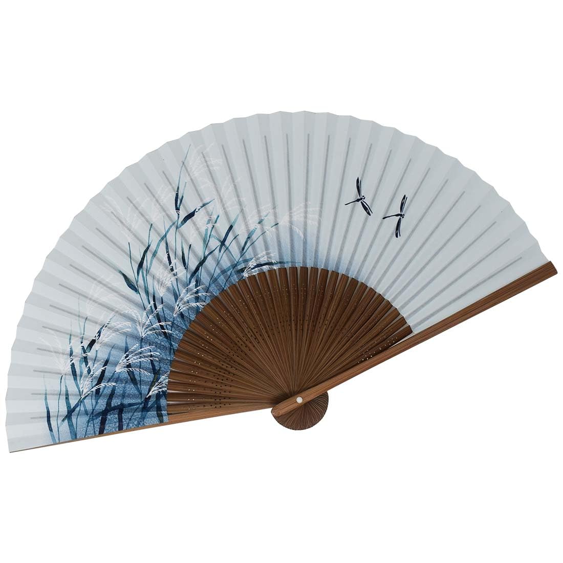 

kimono folding Susuki 22cm [Fashionable Iroha] Kyoto-style fan, dragonfly, Karaki, men s, світло-синій колір