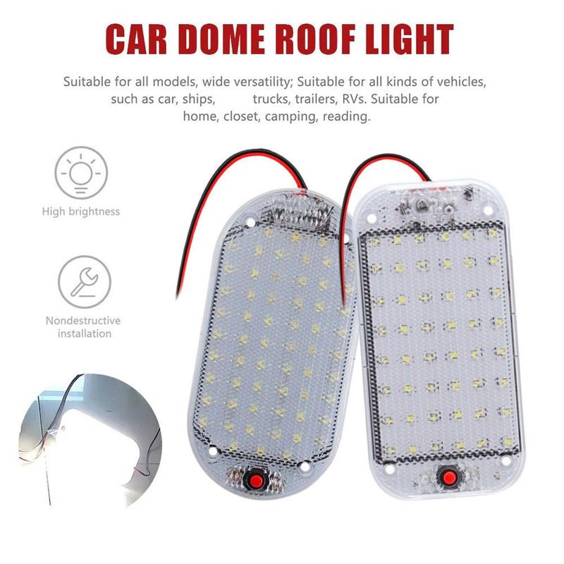 For 12v to 85v Cars/RVs/trailers/camper/boat High Brightness LED Lamp Bead Universal Roof Bars Car Reading Light Trunk Light
