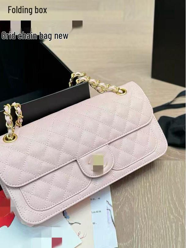 Frühjahr 2025 Damen-Kettenbeutel: Modische Crossbody-Tasche mit Rautenmuster und Schloss