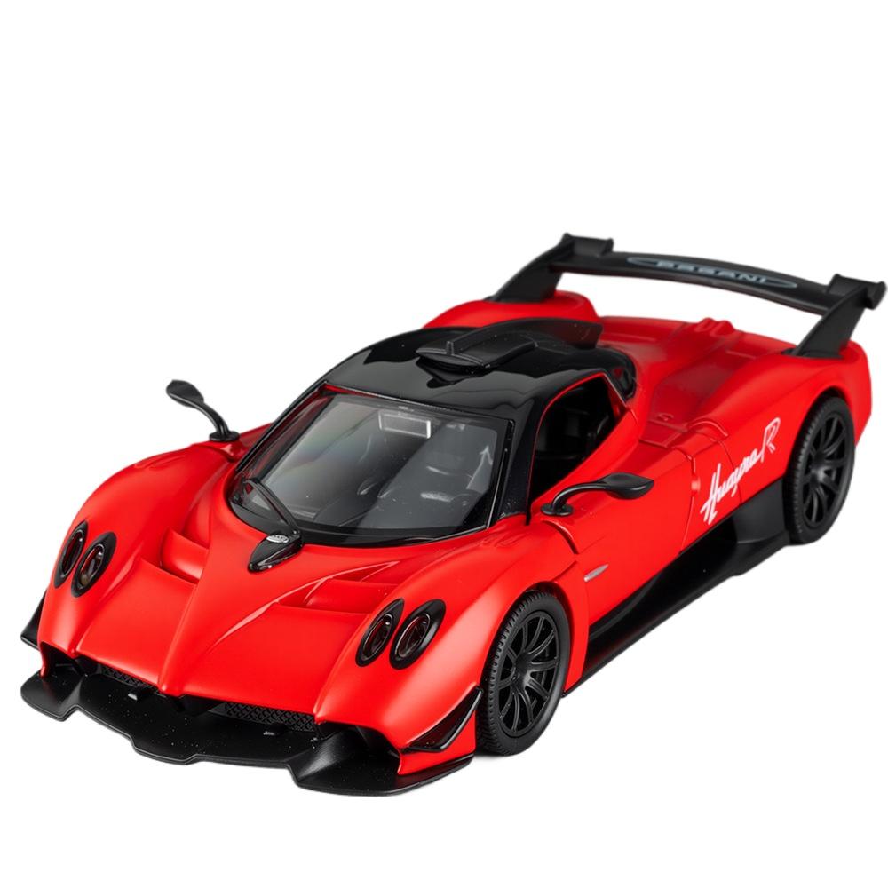 Modellino di Auto Supercar Pagani Huayra R in Lega 1/32 con Suono e Luci, Pull Back, Giocattolo per Bambini, Collezionabili, Regalo di Compleanno